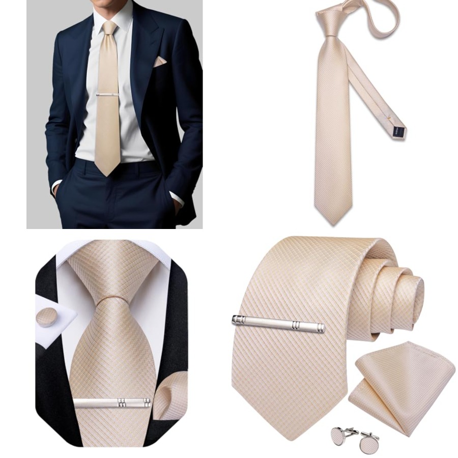 Pocket Square Set - Plaid Ties for Men Silk Checkered