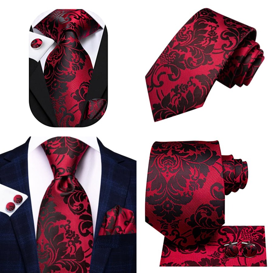 Pocket Square Set - Silk Ties for Men Plaid Paisley