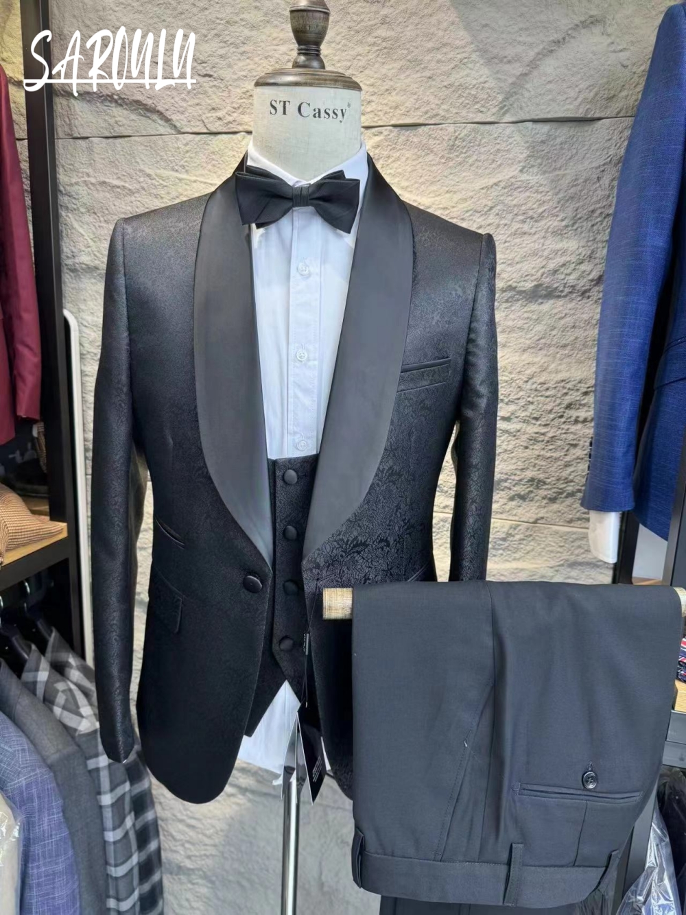 Men'S Formal Wear For Office - Daily Textured Men's Suit Elegant Wedding