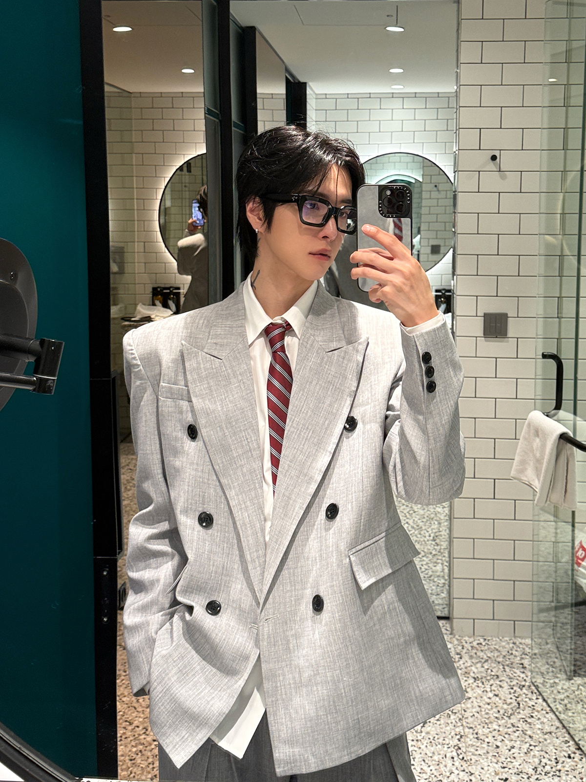 Grey Double-Breasted Suit Set  - High End Men'S Formal Wear recension och pris