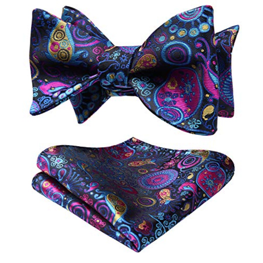 Bow Ties for Men Floral Bowtie - Pocket Square Set recension och pris