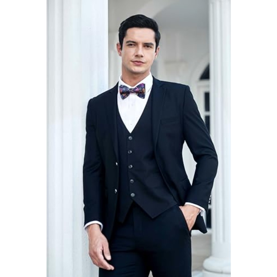 Bow Ties for Men Floral Bowtie - Pocket Square Set recension och pris