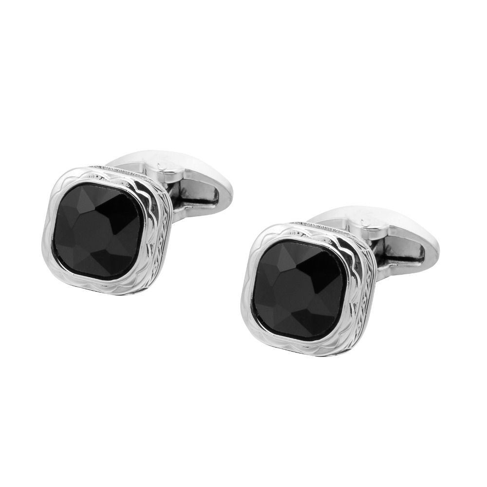 Black Gemstone French Cufflink - Dress Shirt French Cuff recension och pris