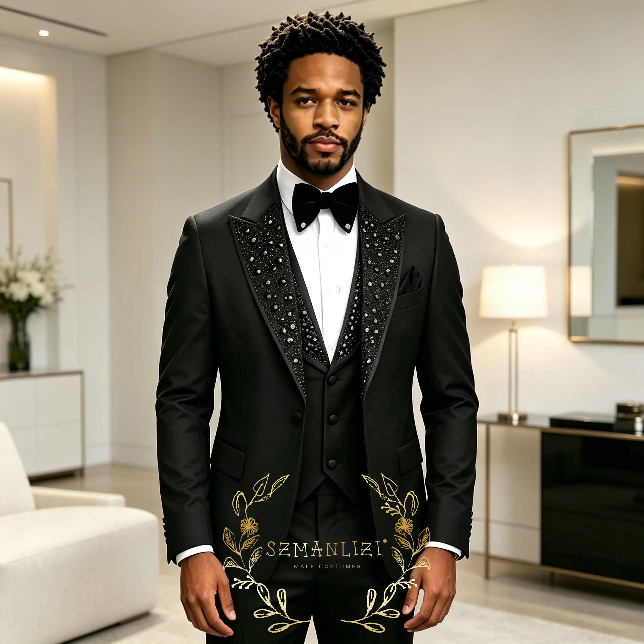 Black Men Suits Luxury Stone C - Men Formal Wear For Wedding recension och pris