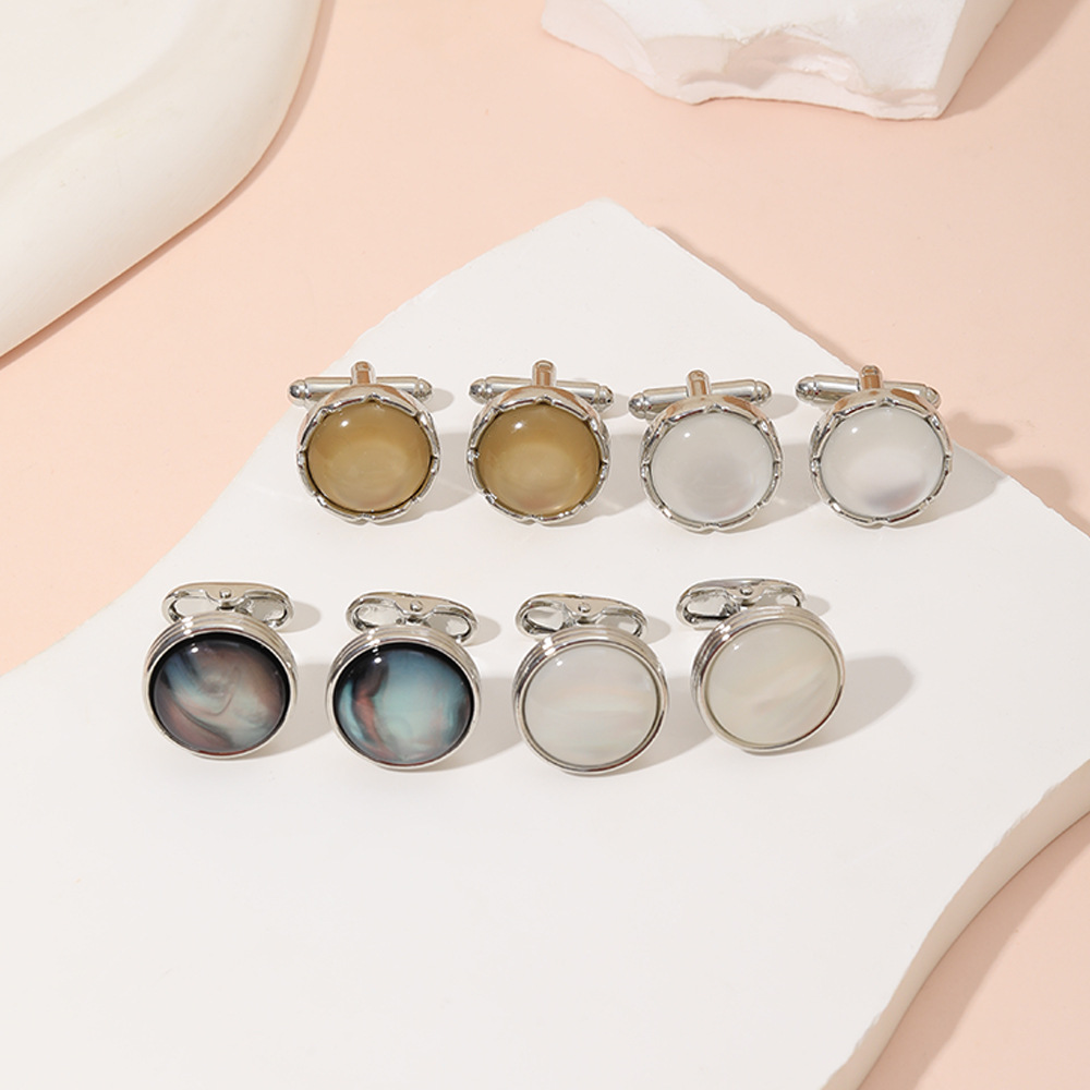 Round Crystal Cufflinks for Me - Dress Shirt French Cuff recension och pris