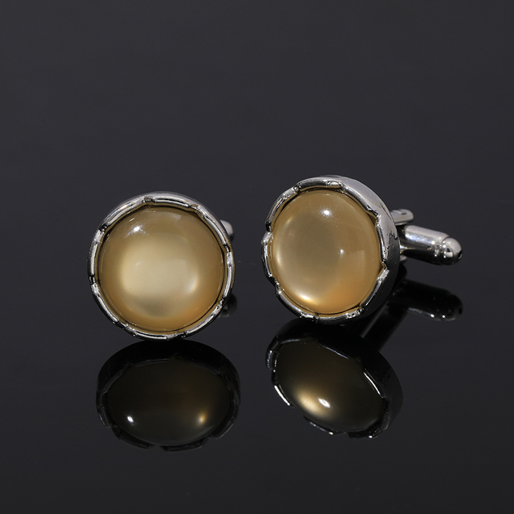 Round Crystal Cufflinks for Me - Dress Shirt French Cuff recension och pris