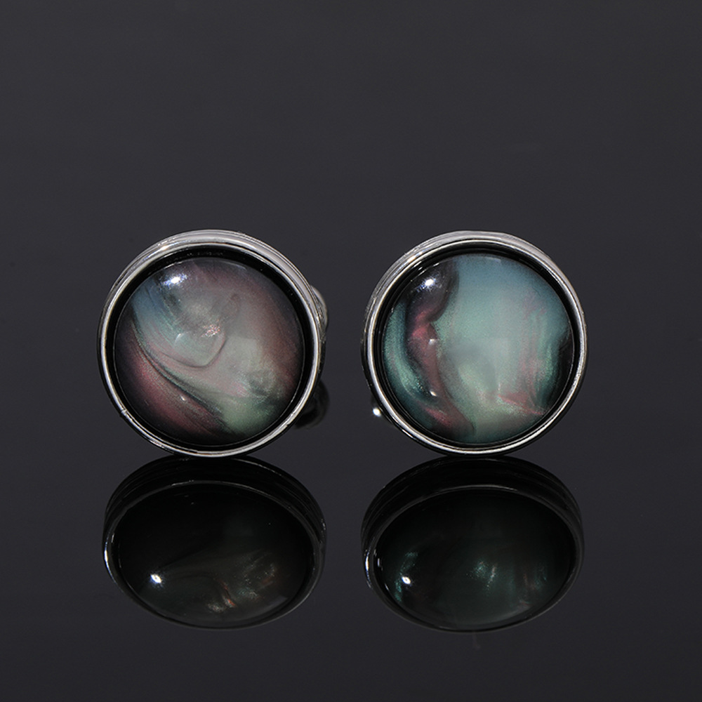 Round Crystal Cufflinks for Me - Dress Shirt French Cuff recension och pris