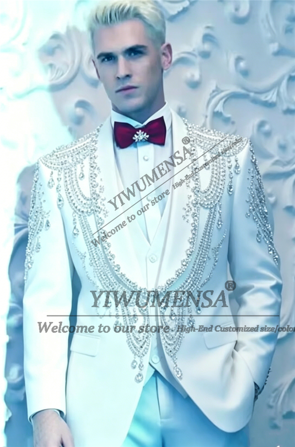 Male Fashion Beading Crystals  - Men Formal Wear Fashion recension och pris