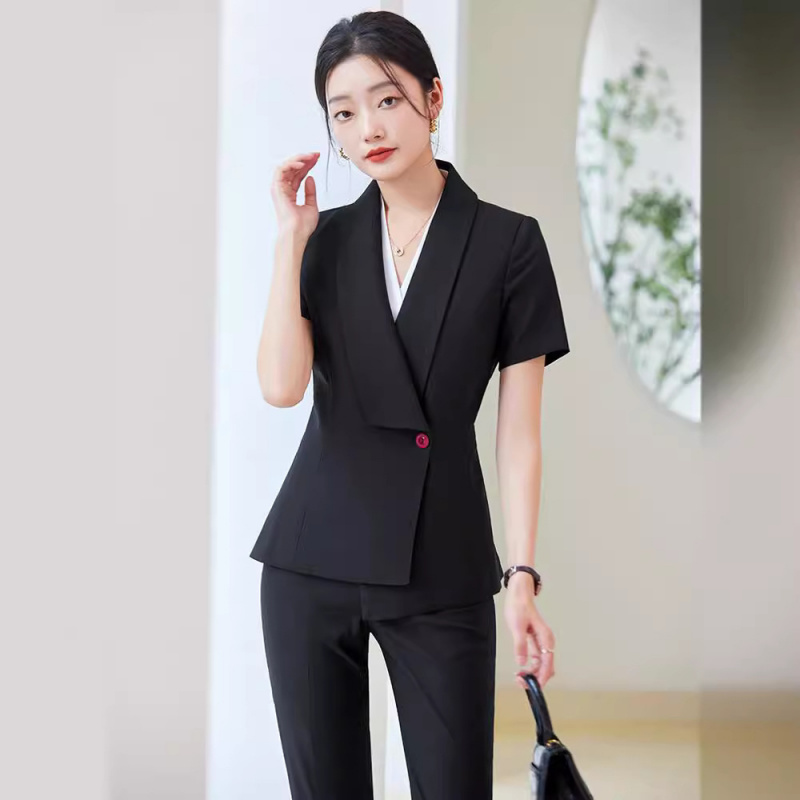 2025Summer New Short Sleeve Su - Dress Pant Flat Front recension och pris