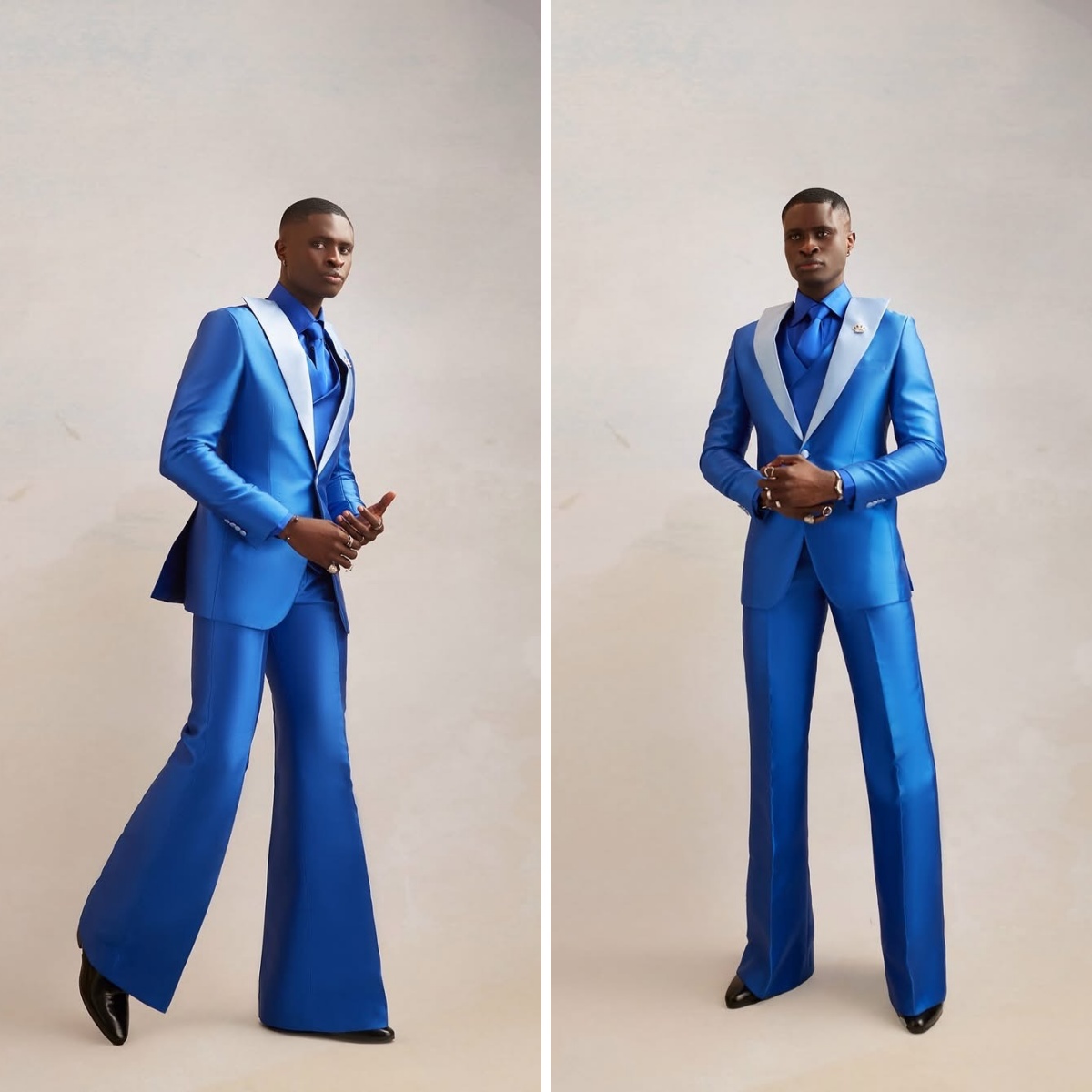 Satin Men Suit Set 3 Pcs Blaze - Men Formal Wear Modern recension och pris