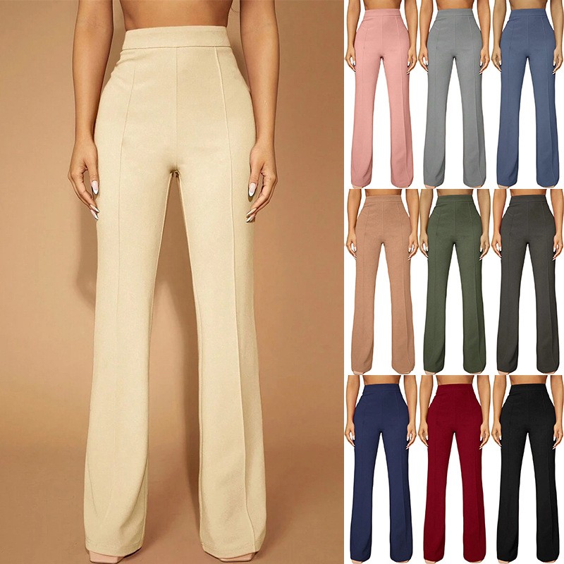 Summer Women's Pants High Wais - Dress Pant Flat Front recension och pris