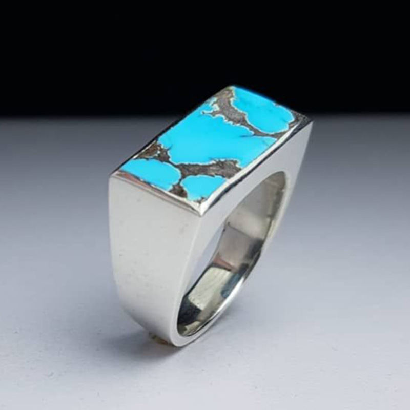 1pc Stylish Mens Ring with Blu - Men Formal Wear Modern recension och pris