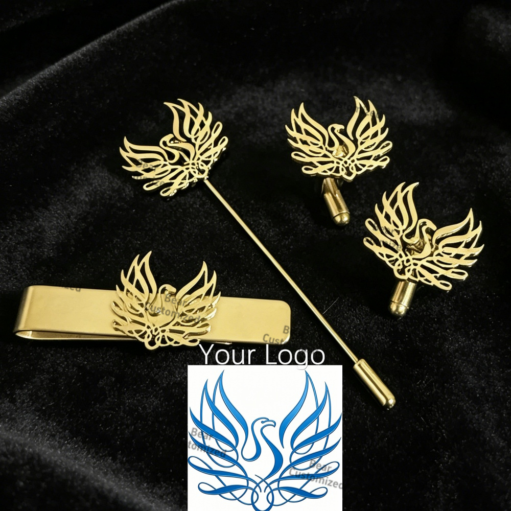 Custom Cufflink Tie Set Bar Pe - Men Formal Wear For Wedding recension och pris