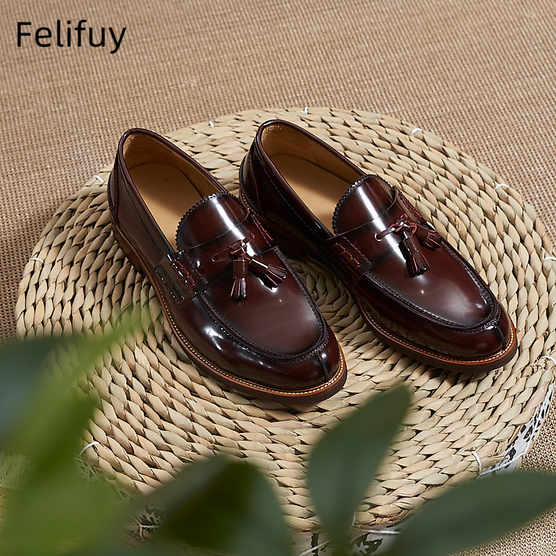 New Brown Men Flat Loafers Cow - Men Formal Wear For Wedding recension och pris