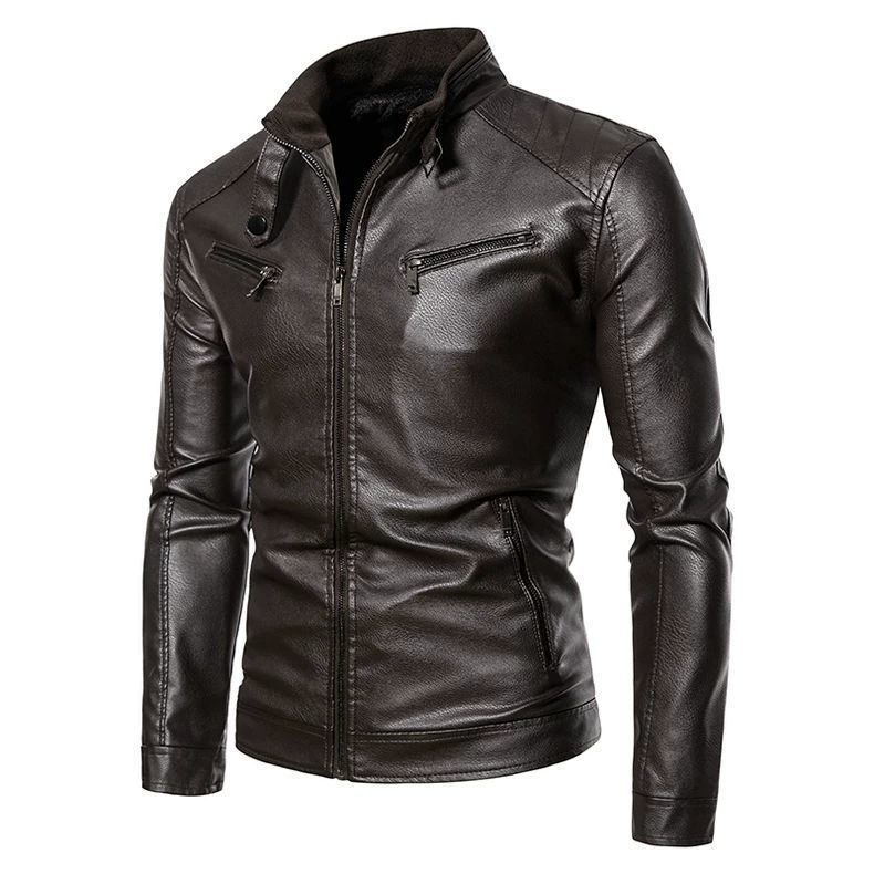 Trendy Korean style leather ja - Men'S Style Formal Wear recension och pris