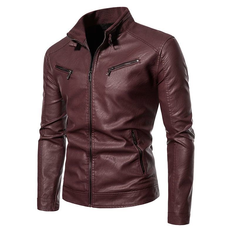 Trendy Korean style leather ja - Men'S Style Formal Wear recension och pris
