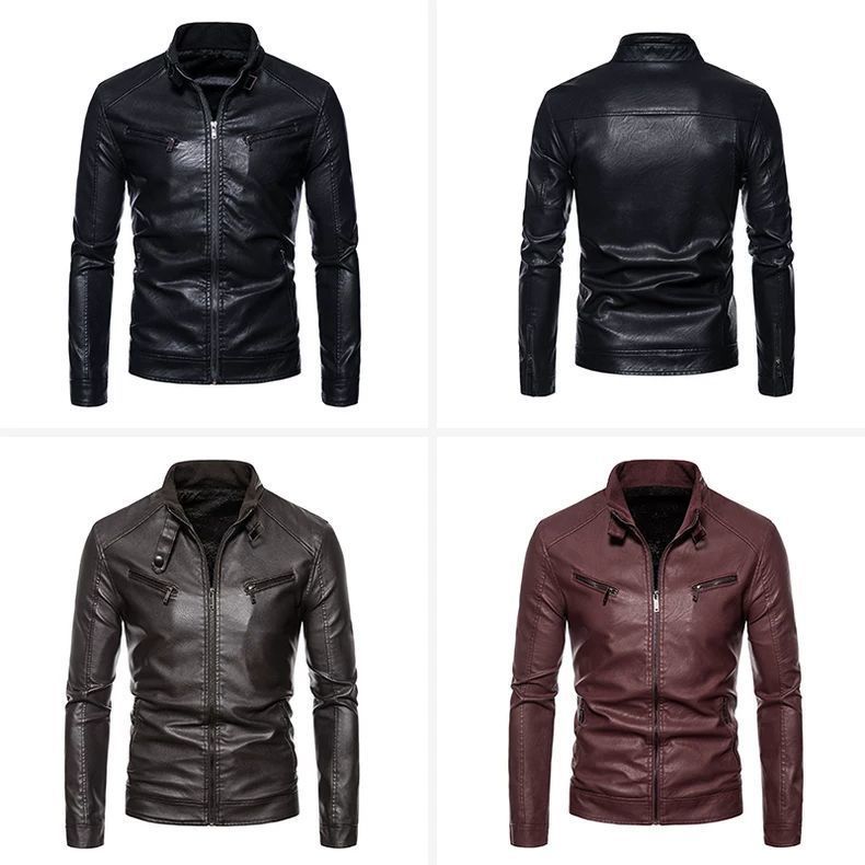 Trendy Korean style leather ja - Men'S Style Formal Wear recension och pris