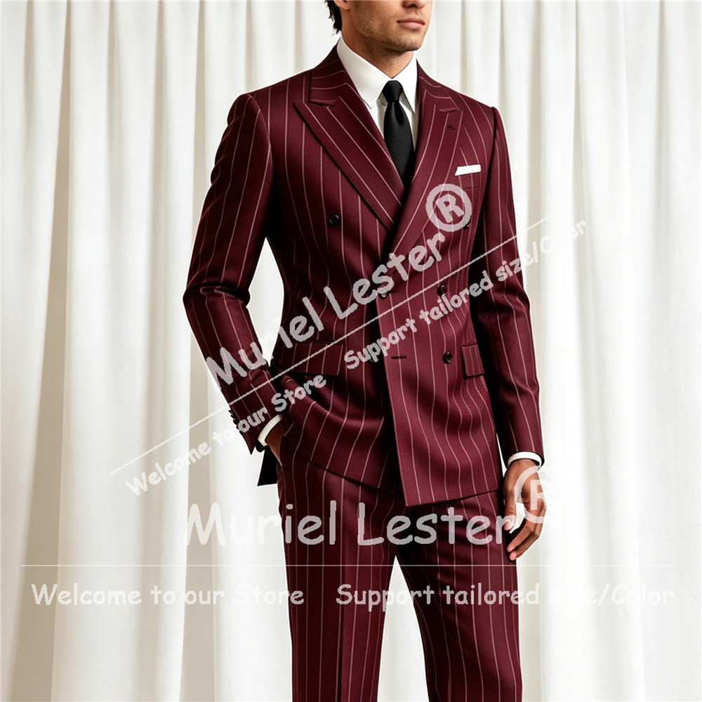 Elegant Stripes Suit Men 2 Pie - Men'S Style Formal Wear recension och pris