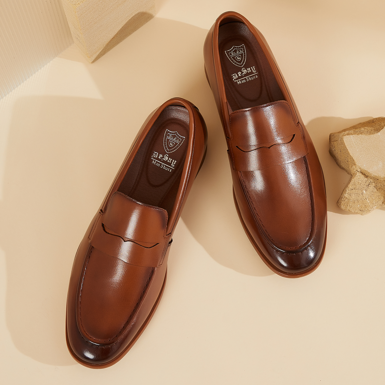 Men's Leather Loafers Slip-On  - Men'S Formal Wear For Office recension och pris