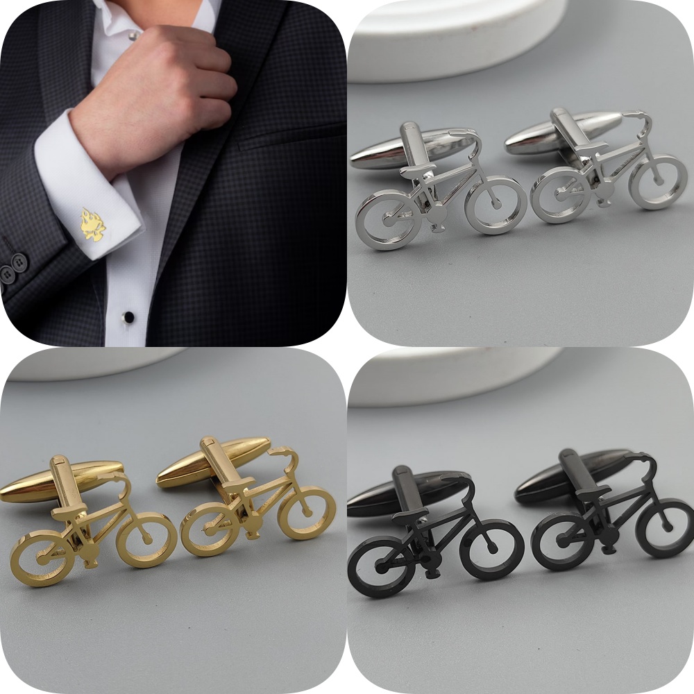 Punk style hollow bicycle stai - Dress Shirt French Cuff recension och pris