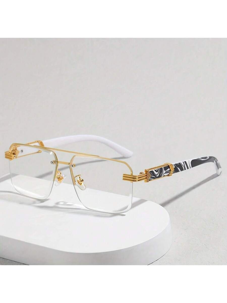 Mens Half-Frame Eyewear With T - Men Formal Wear Fashion recension och pris
