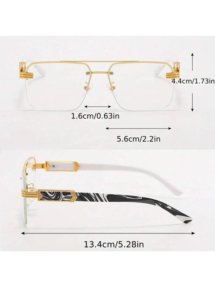 Mens Half-Frame Eyewear With T - Men Formal Wear Fashion recension och pris