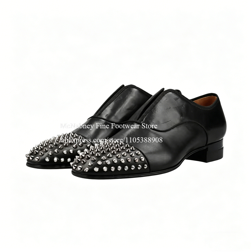 Spike Studs Leather Dress Shoe - Men Formal Wear For Wedding recension och pris