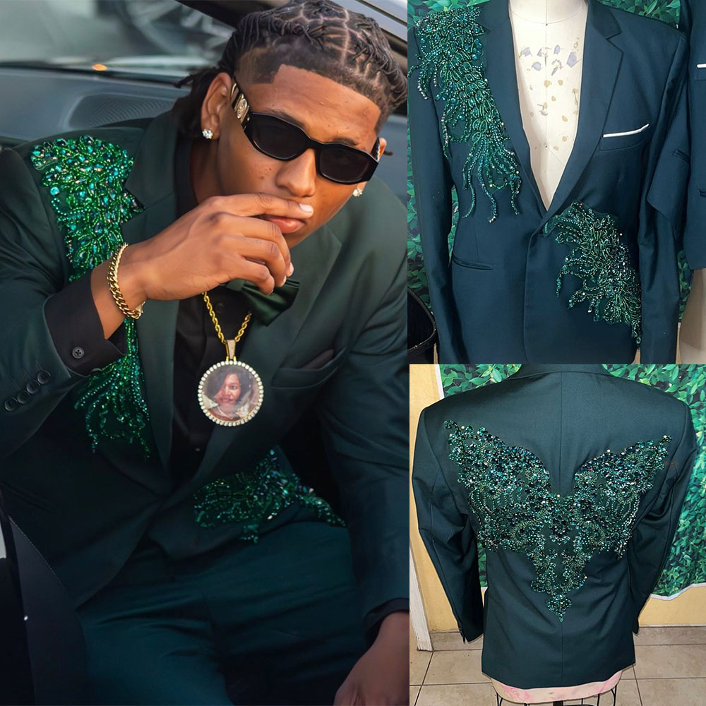 Hand-Stitched Men Suits Groom  - Men Formal Wear Modern recension och pris