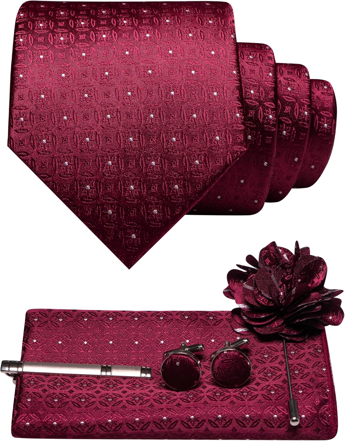 5PCS Men's Tie Set with Pocket - Pocket Square Set recension och pris