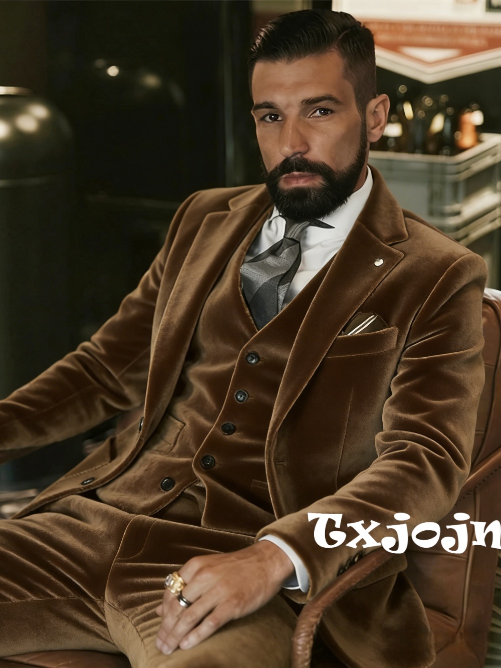 Men's Velvet Suits 3 Pieces Da - Men Formal Wear For Wedding recension och pris