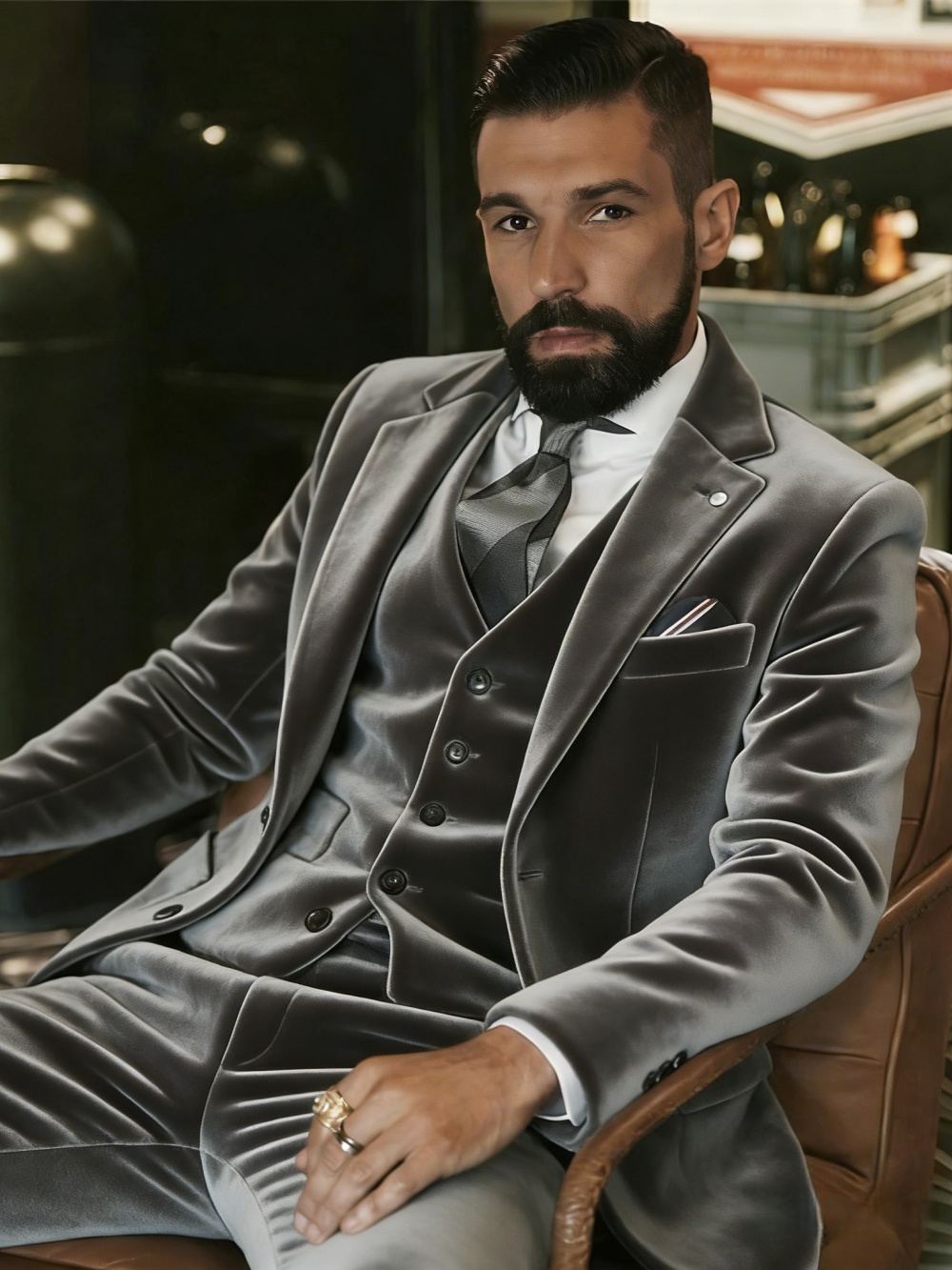 Men's Velvet Suits 3 Pieces Da - Men Formal Wear For Wedding recension och pris