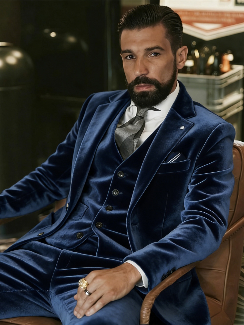 Men's Velvet Suits 3 Pieces Da - Men Formal Wear For Wedding recension och pris