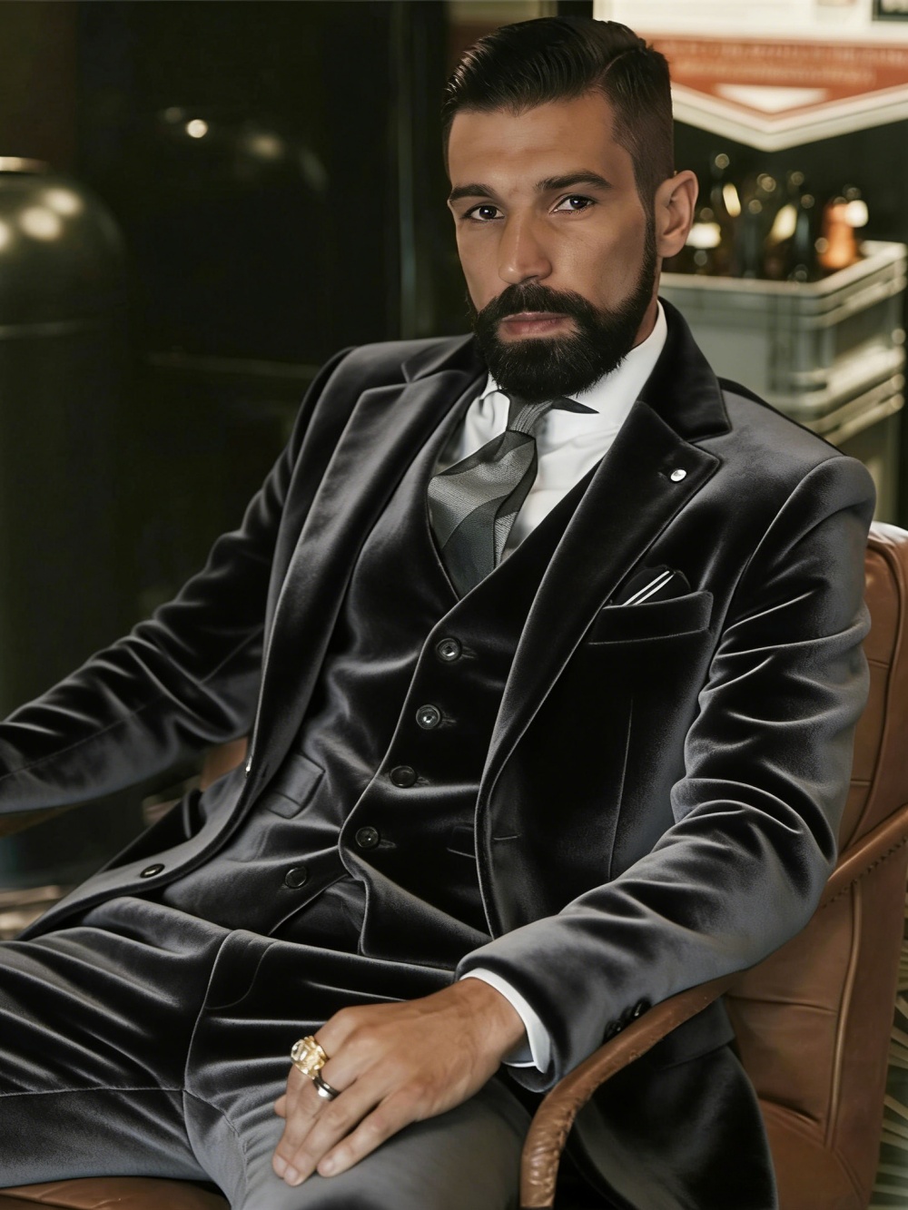 Men's Velvet Suits 3 Pieces Da - Men Formal Wear For Wedding recension och pris
