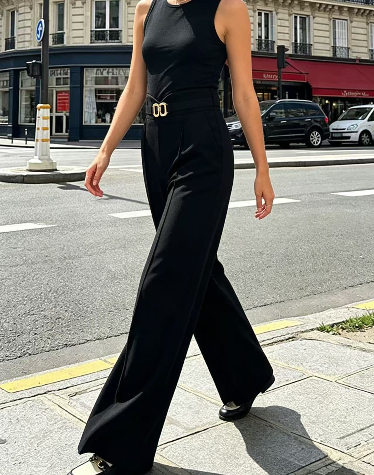 High Waist Wide Leg Suit Pants - Dress Pant Flat Front recension och pris