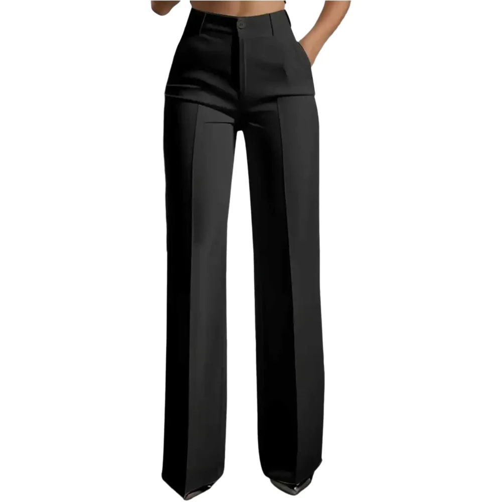 Women's High Waisted Wide Leg  - Dress Pant Flat Front recension och pris