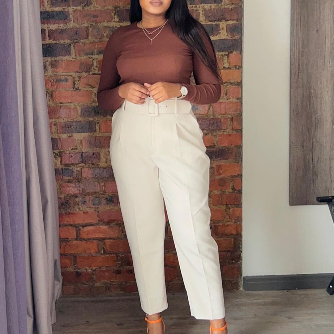 Women Pants High Waist Full Le - Dress Pant Flat Front recension och pris