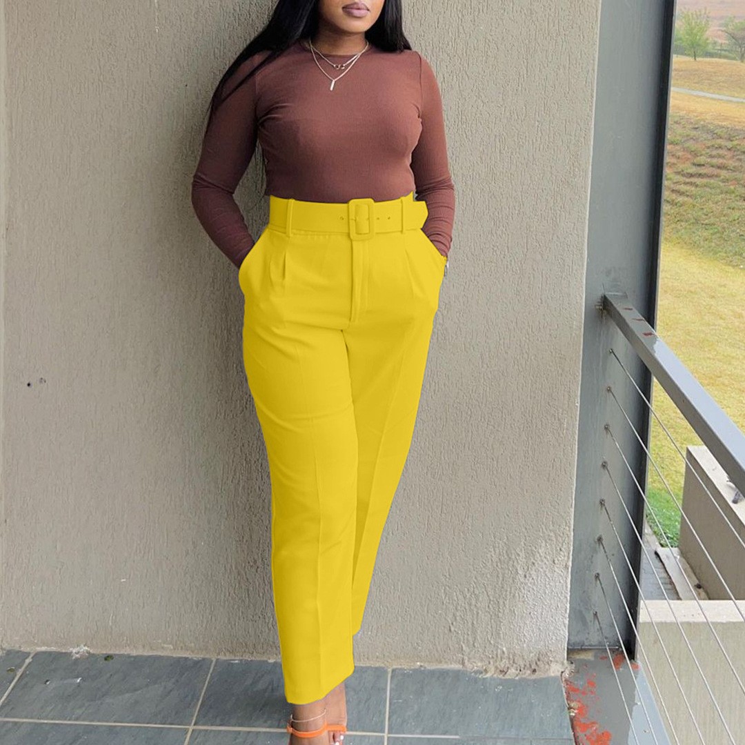 Women Pants High Waist Full Le - Dress Pant Flat Front recension och pris