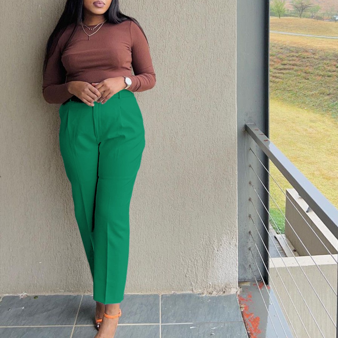 Women Pants High Waist Full Le - Dress Pant Flat Front recension och pris
