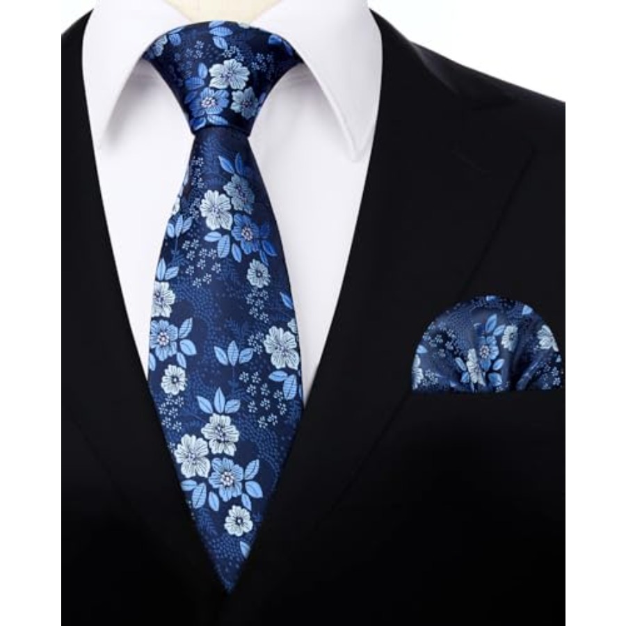 Extra Long Ties for Men Classi - Pocket Square Set recension och pris