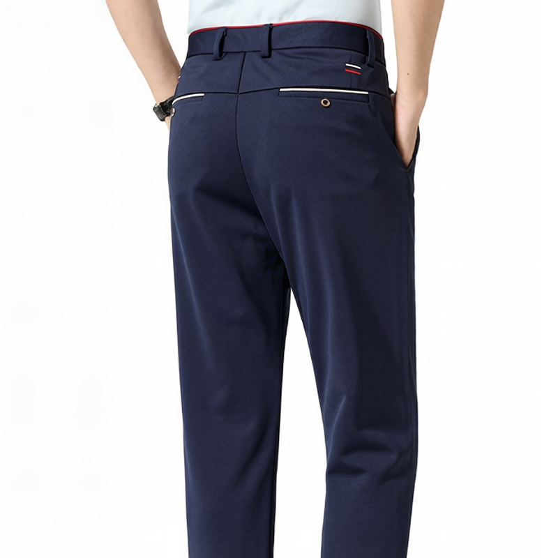 Men Trousers Summer Casual Gol - Dress Pant Flat Front recension och pris