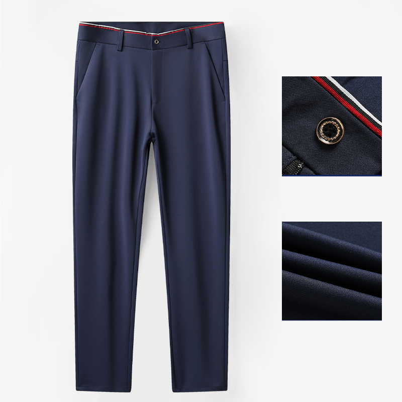 Men Trousers Summer Casual Gol - Dress Pant Flat Front recension och pris